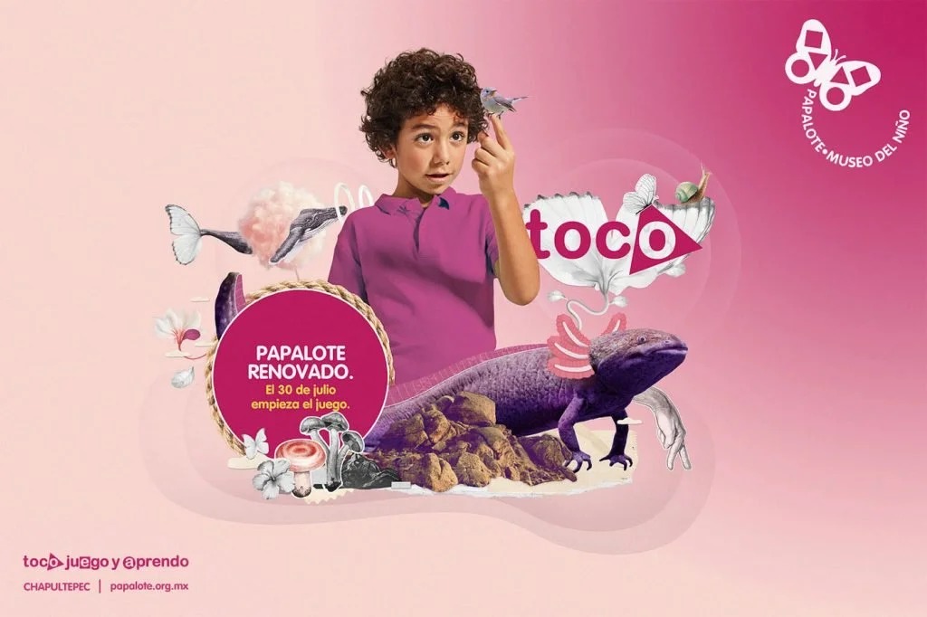 Museo Papalote digital collages campaign